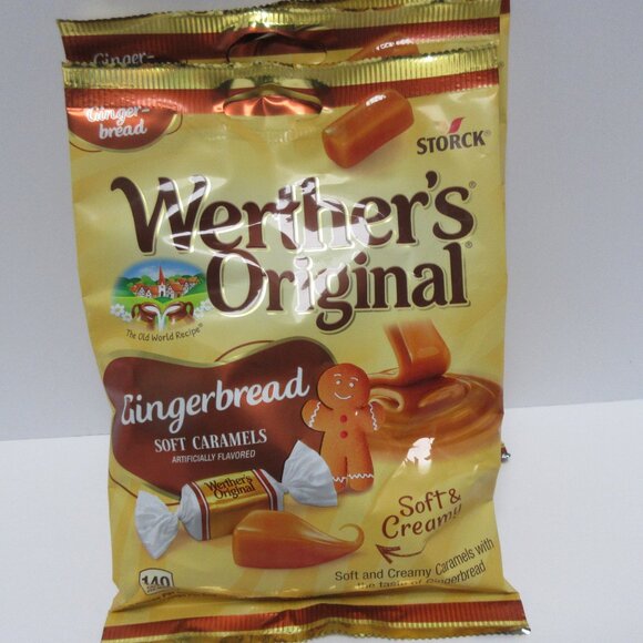 2.22oz/10ct WERTHER'S Original GINGERBREAD Soft Caramels LMTD EDIT Holiday Candy - Picture 3 of 5